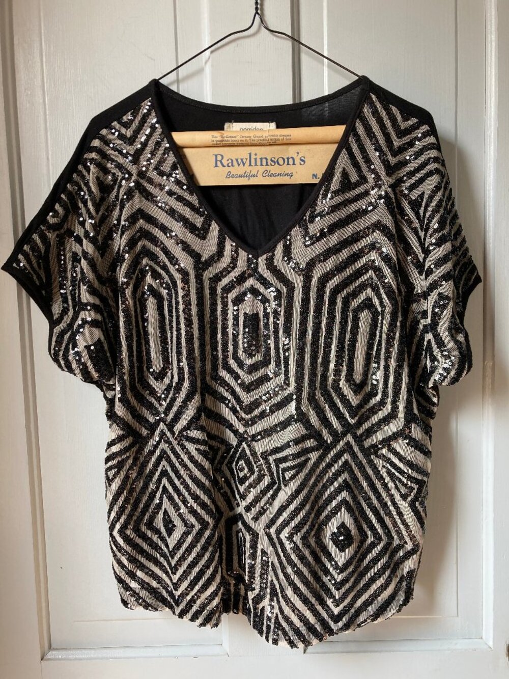 Anthropologie Porridge sequin Cocktail blouse